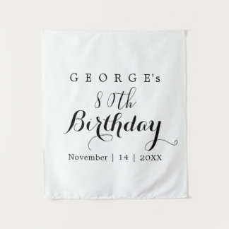 Minimalist Typography Birthday Party Design Tapestry