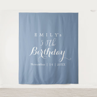 Minimalist Typography Birthday Party Design  Tapestry