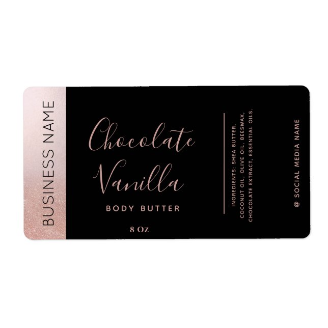 Minimalist typography black rose gold product  (Front)