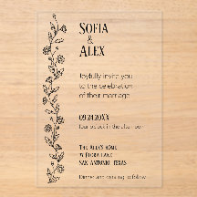 Minimalist  typography black wedding 