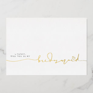 Minimalist Typography Editable Colours Bridesmaid