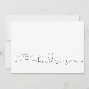 Minimalist Typography Editable Colours Bridesman