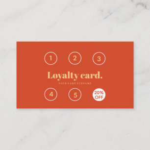 Minimalist Typography Loyalty Card Design