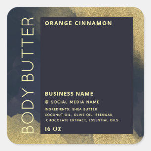 Minimalist typography modern abstract watercolor  square sticker