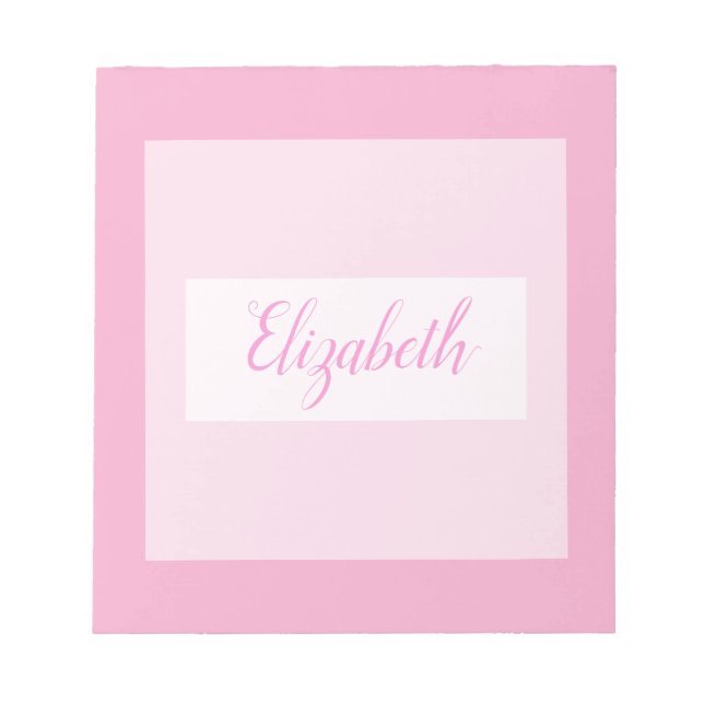 Minimalist typography monogram name  notepad (Front)