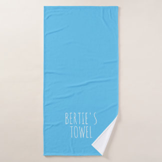 Minimalist Typography Personalised Pet Bath Towel
