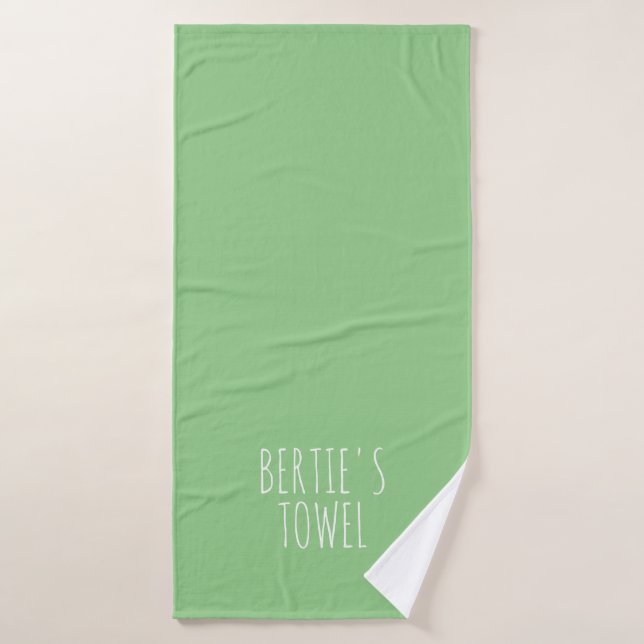 Minimalist Typography Personalised Pet  Bath Towel (Bath Towel)