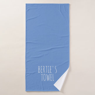 Minimalist Typography Personalised Pet Bath Towel