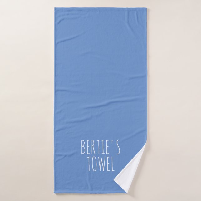 Minimalist Typography Personalised Pet  Bath Towel (Bath Towel)