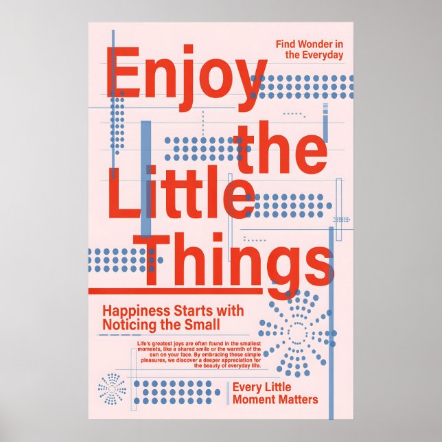 Minimalist Typography Poster Enjoy the Little (Front)