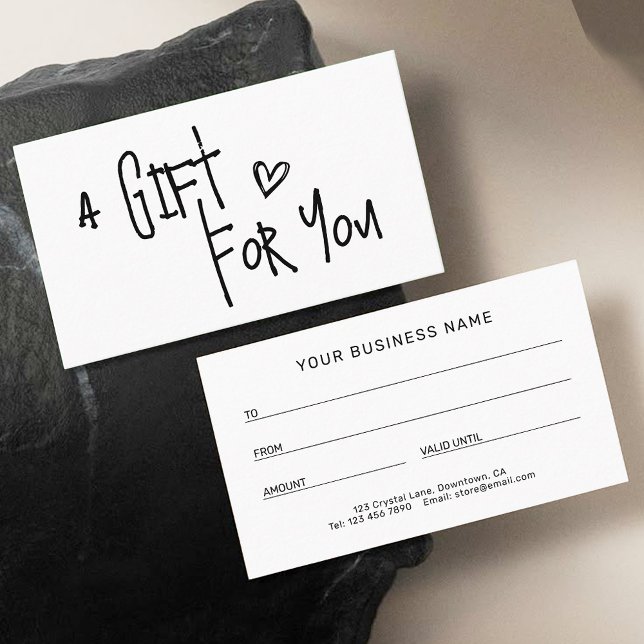 Minimalist Typography Professional Gift Cards (Creator Uploaded)