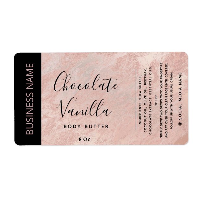 Minimalist typography  rose gold marble product    (Front)