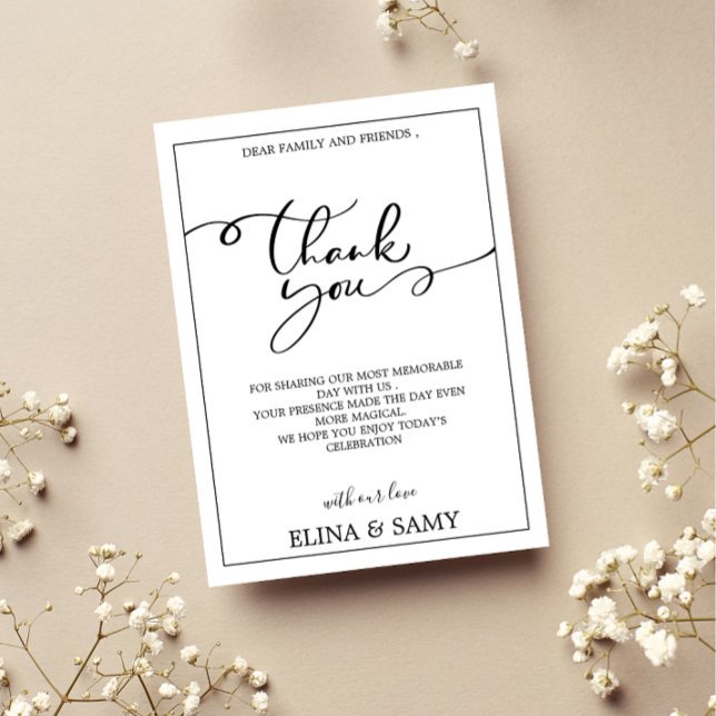 Minimalist typography thank you cards  (Creator Uploaded)