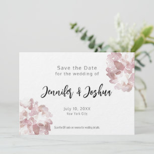 Minimalist Typography Watercolor Save the Date