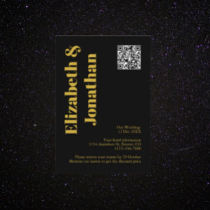 Minimalist Typography Wedding Accommodation Enclosure Card