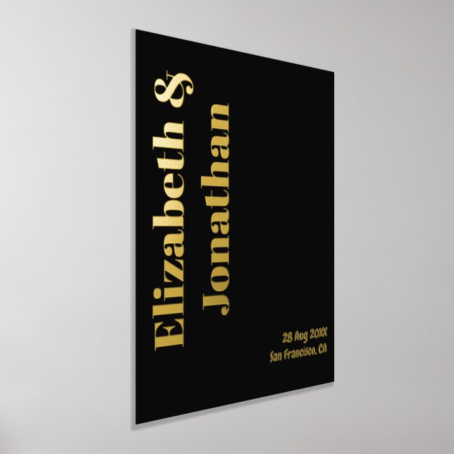 Minimalist Typography Wedding Foil Prints (Laydown)