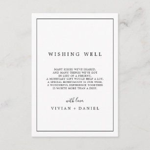 Minimalist Typography Wedding Wishing Well Card