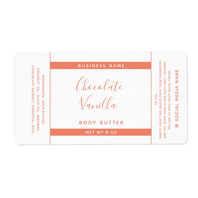 Minimalist typography white product wrap around la (Front)