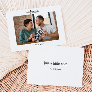 Minimalist Ultrasound photo Baby Announcement Card