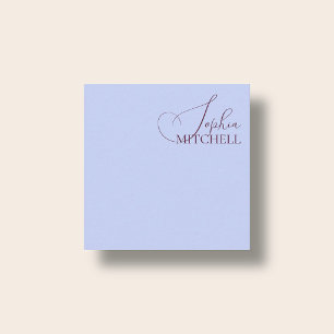 Minimalist Unique Calligraphy Periwinkle Card