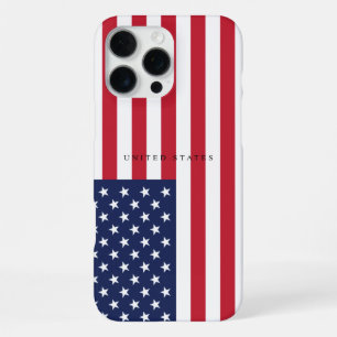 Minimalist United States American Flag iPhone 16 Pro Max Case