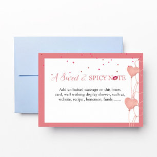 Minimalist Valentine Bridal Shower Display  card