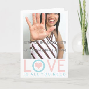Minimalist Valentine Cards Template with Photo
