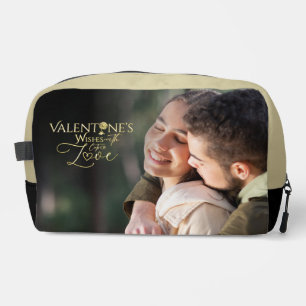Minimalist Valentine’s Modern Photo Calligraphy Dopp Kit