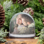 Minimalist Valentine’s Modern Photo Calligraphy Snowglobe<br><div class="desc">This minimalist Valentine’s Day design blends a clean photo frame with elegant gold calligraphy and modern typography, creating a soft and romantic layout that keeps the focus on the couple’s photo. The simple, uncluttered composition allows the image to stand out, while the refined lettering adds a touch of luxury and...</div>