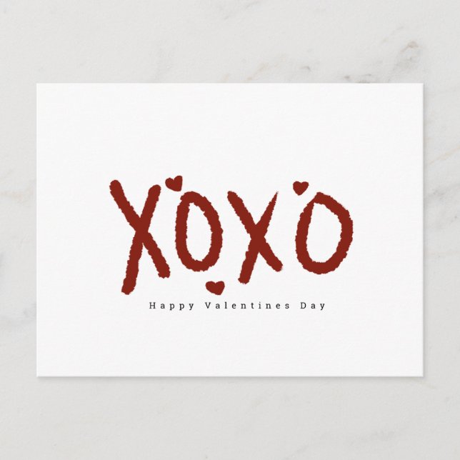 Minimalist Valentines Day Cloud Hand Lettering Postcard (Front)
