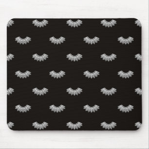 Minimalist vintage black and white dissent collar mouse mat