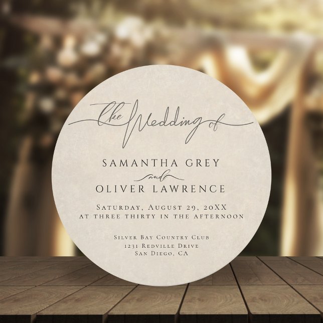Minimalist Vintage Boho Wedding Invitation (Creator Uploaded)