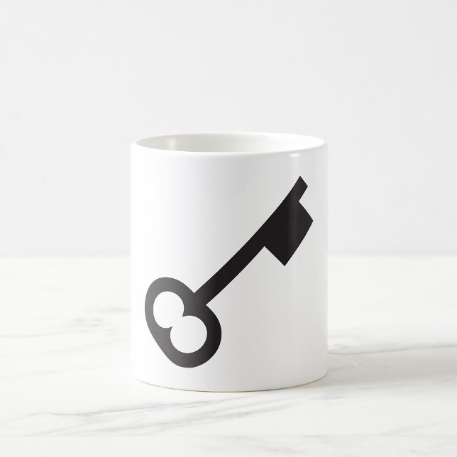 Minimalist Vintage Key Silhouette  Coffee Mug (Creator Uploaded)
