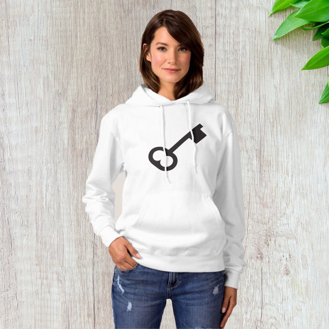 Minimalist Vintage Key Silhouette  Hoodie (Creator Uploaded)