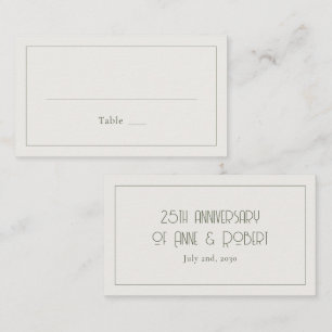 Minimalist vintage place card