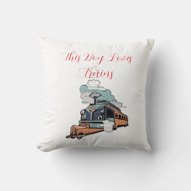 Minimalist Vintage Retro Cartoon Design Cushion (Front)