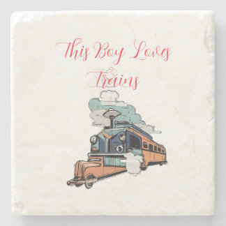 Minimalist Vintage Retro Cartoon Design Stone Coaster