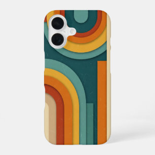Minimalist Vintage Stacked Arches iPhone 16 Case