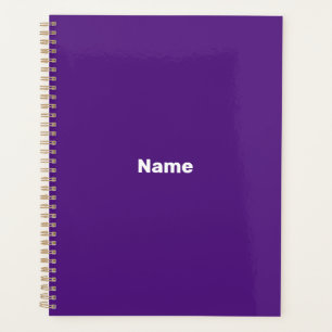 Minimalist violet purple custom year text monogram planner