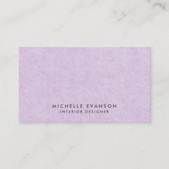 Minimalist Violet Purple Elegant Professional Business Card (Front)