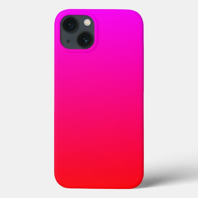 Minimalist Vivid Magenta to Red Gradient Case-Mate iPhone Case (Back)