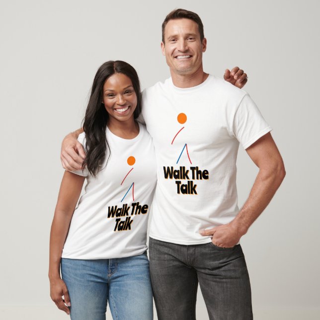 Minimalist Walking Figure Art T-Shirt (Unisex)