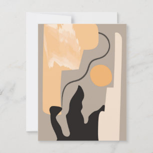 Minimalist wall art postcard