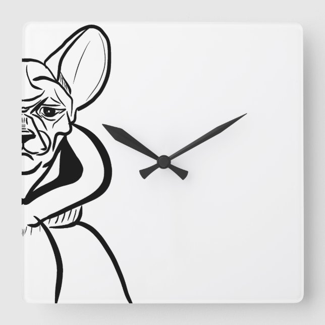 Minimalist Wall Clock - Dog Wall Clock (Front)