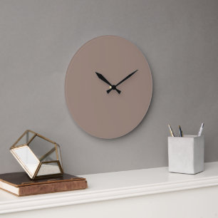 Minimalist Wall Clock   Modern Taupe Neutral Decor