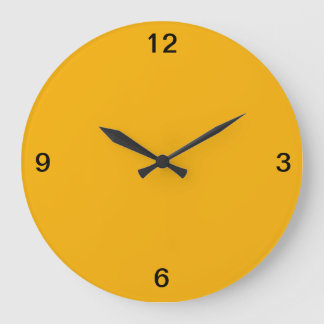 Minimalist. Warm Yellow. Large Clock