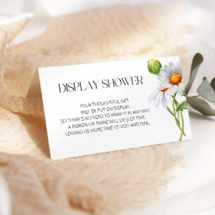 Minimalist Watercolol Daisy Display shower Enclosure Card