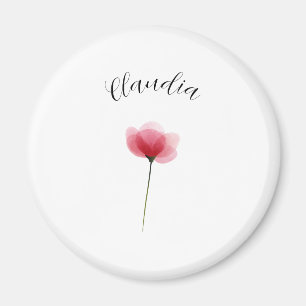 Minimalist Watercolor Botanical Floral Trendy Cute Magnet