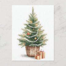 Minimalist Watercolor Christmas Tree