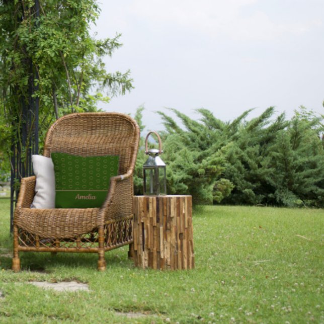 Minimalist watercolor circle green throw pillow (Creator Uploaded)